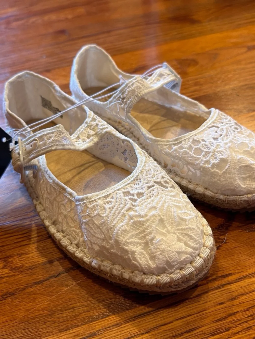art class White Lace Mary Jane Dress Shoes with Buckle